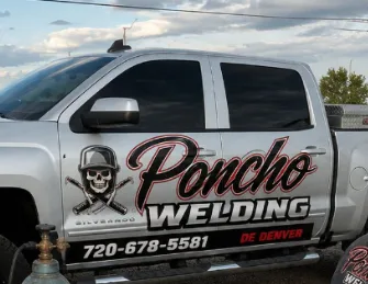 Poncho Welding logo decal