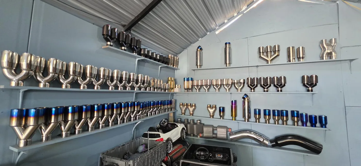 Inventory of performance exhaust tips and Y-pipes